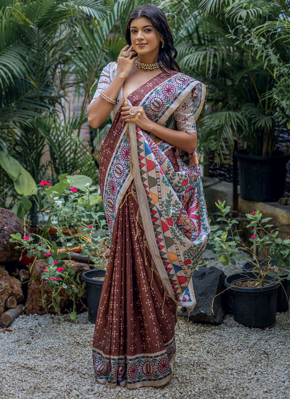 Trendy Woven Tussar Silk Saree - S4897