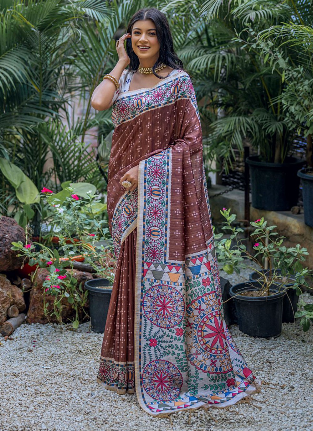Trendy Woven Tussar Silk Saree - S4897