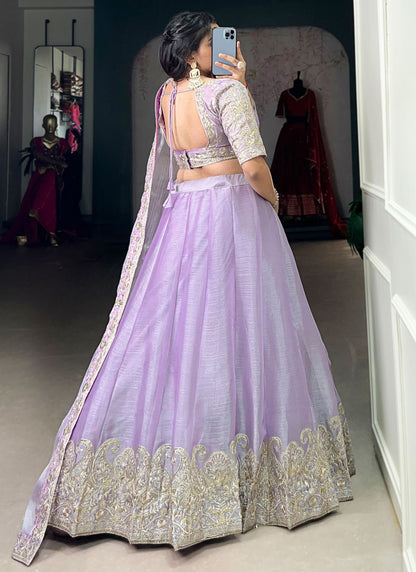 Embroidered Georgette A - Line Lehenga - L2756