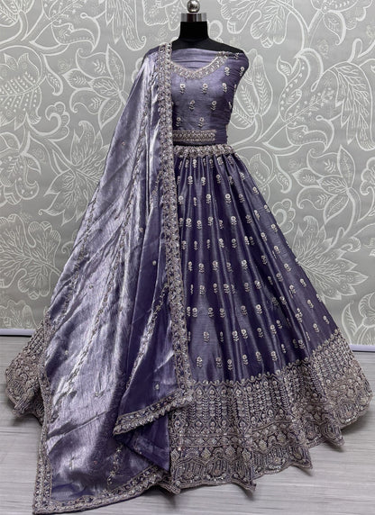 Dori Work Burburry A - Line Lehenga - L2995