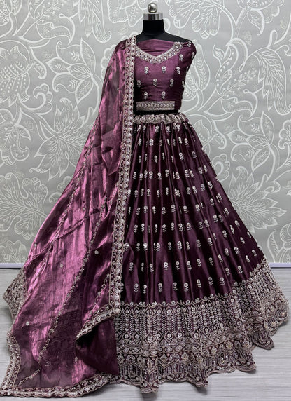 Dori Work Burburry A - Line Lehenga - L2995