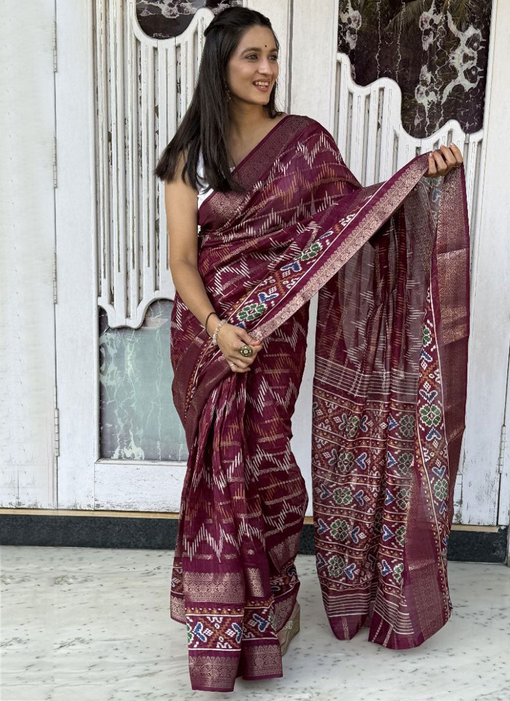 Printed Cotton Silk Saree - S11962