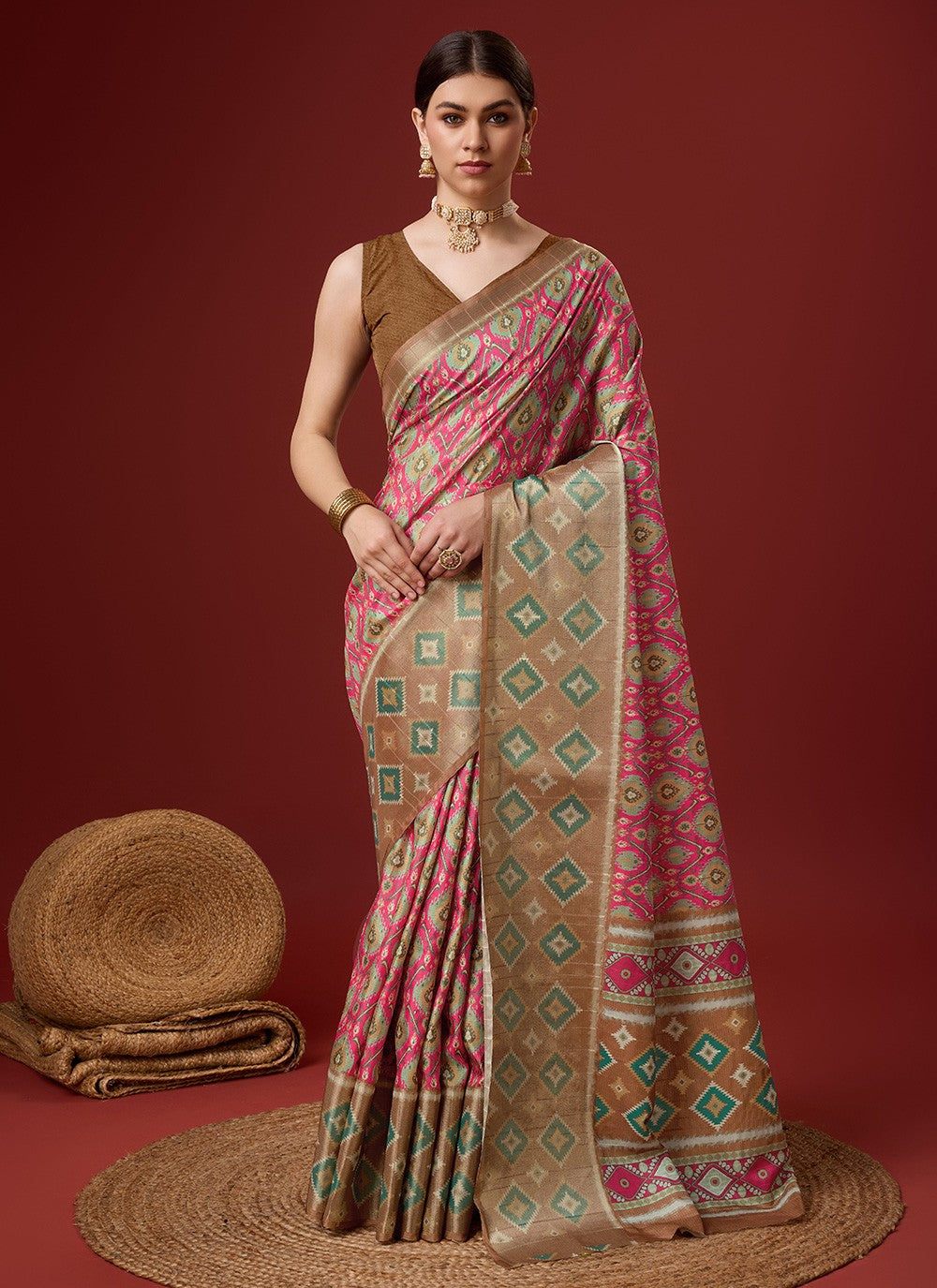 Casual Printed Cotton Saree - S6130