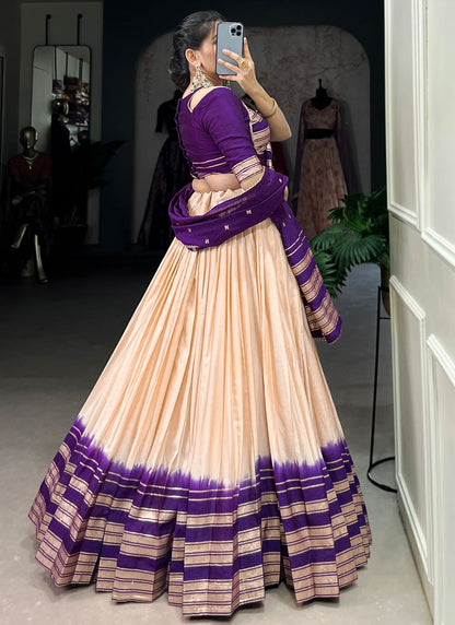 Chanderi Ceremonial, Festival, Mehandi & Sangeet A - Line Lehenga L3628