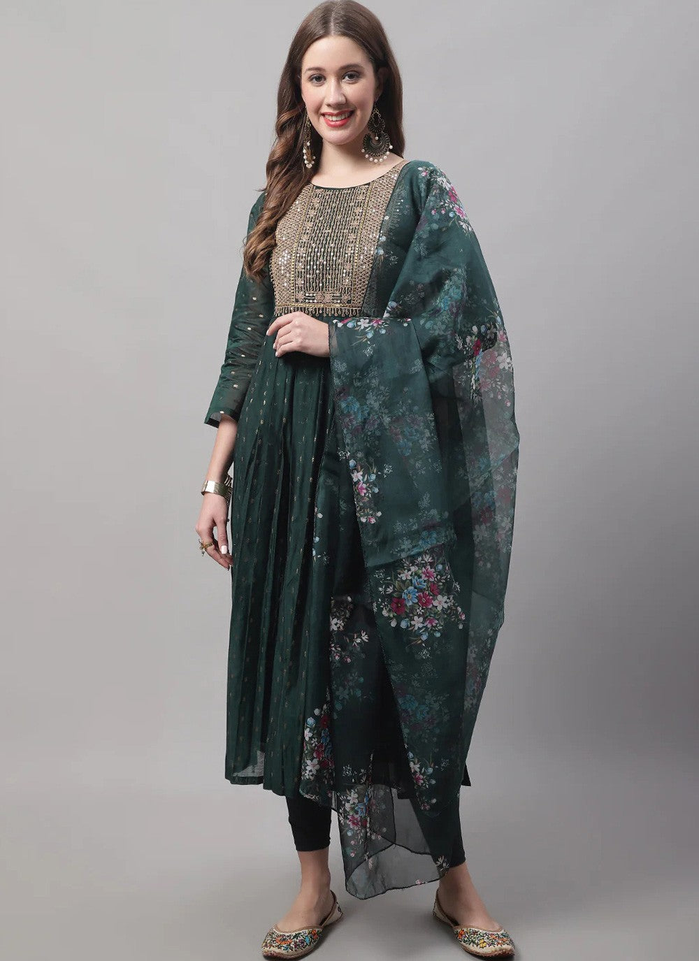 Chanderi Pant Style Suit - T1476