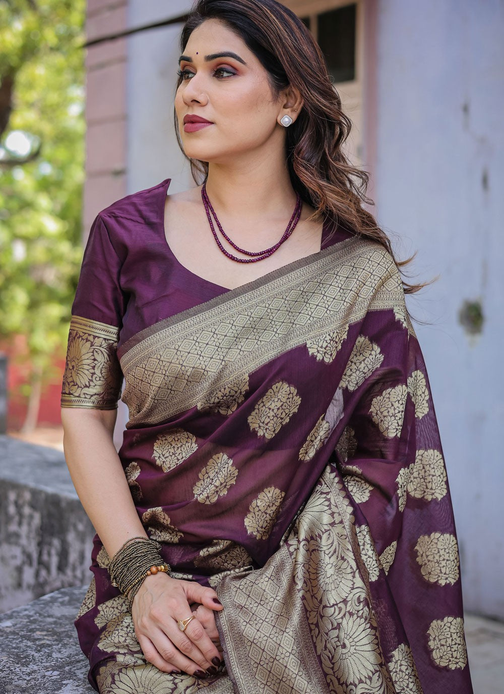 Classic Woven Chanderi Silk Saree - S7288