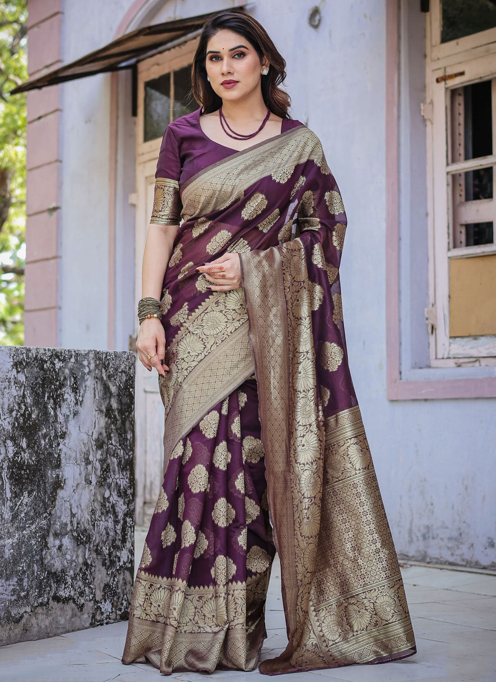 Classic Woven Chanderi Silk Saree - S7288