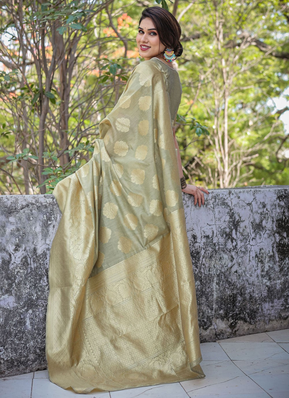 Classic Woven Chanderi Silk Saree - S7288