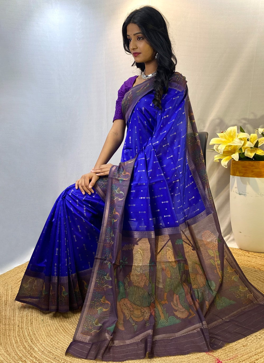 Classic Border Work Chanderi Silk Saree - S8432