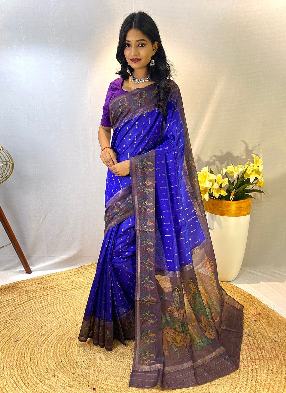 Classic Border Work Chanderi Silk Saree - S8432