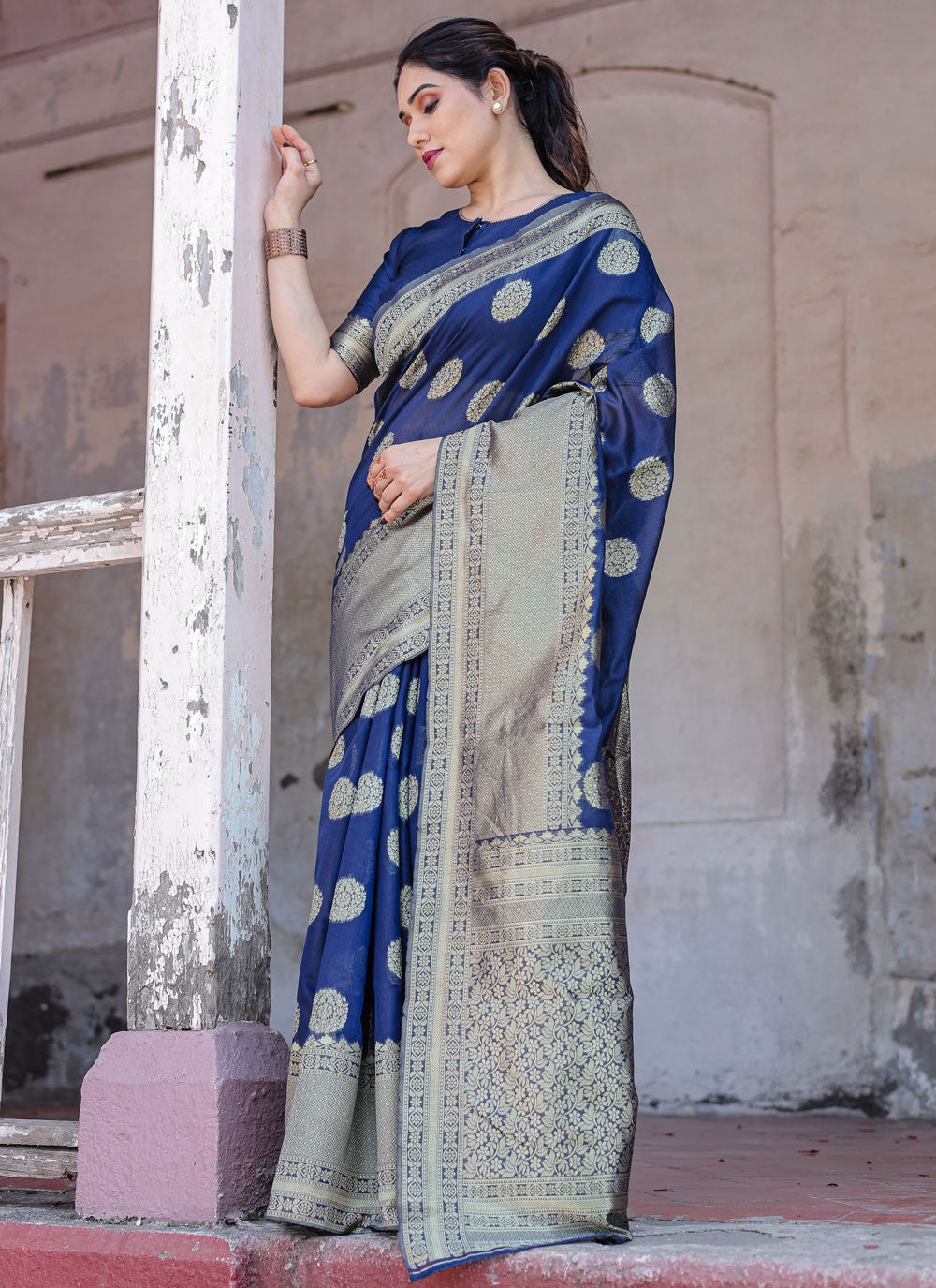 Classic Woven Chanderi Silk Saree - S7288