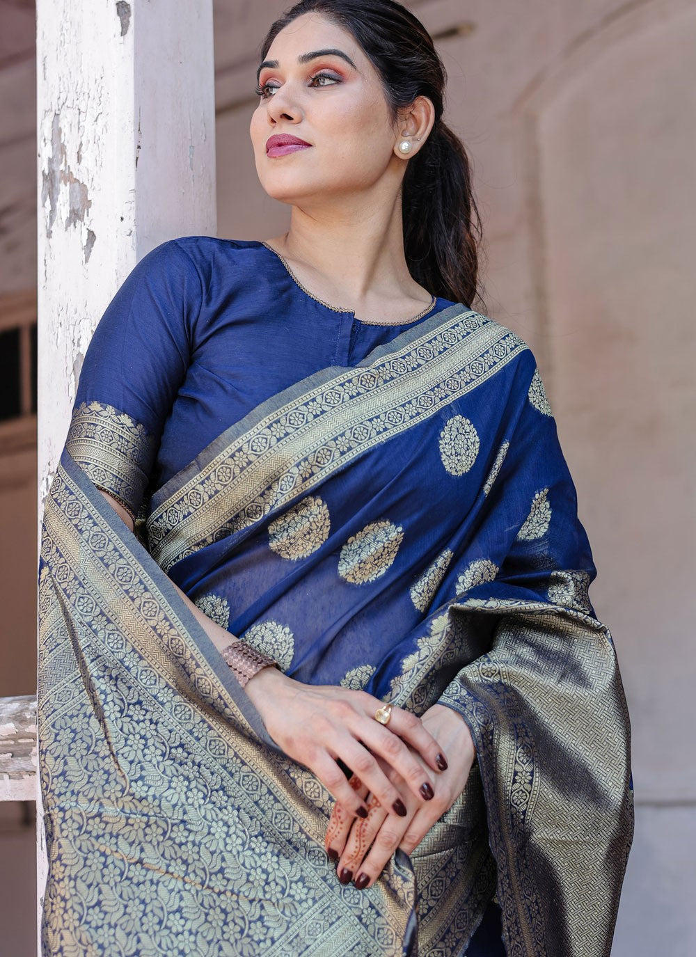 Classic Woven Chanderi Silk Saree - S7288