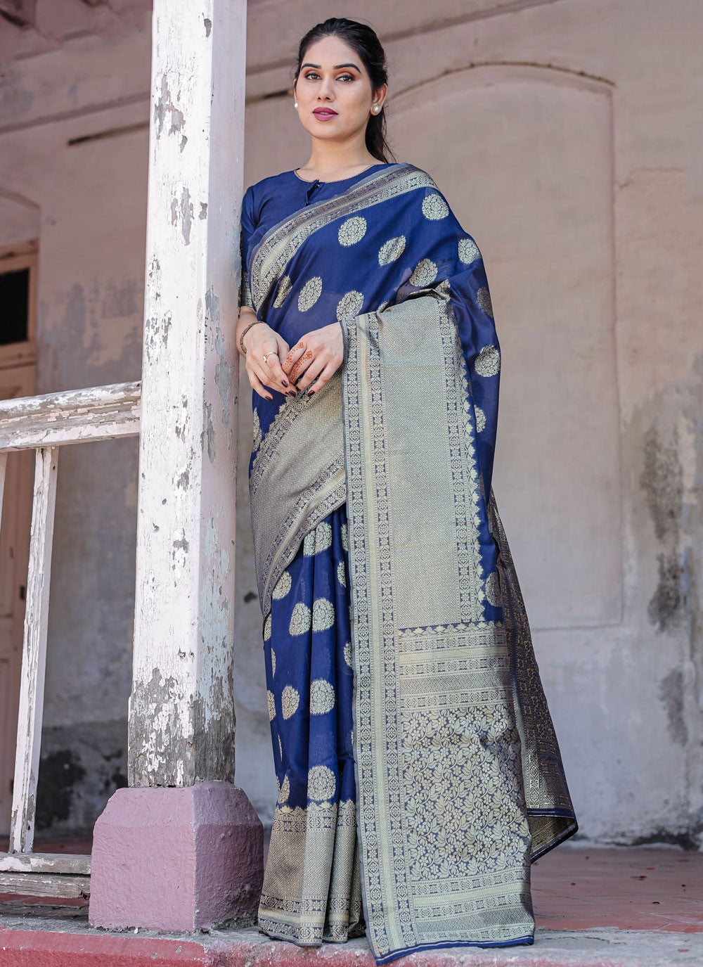 Classic Woven Chanderi Silk Saree - S7288