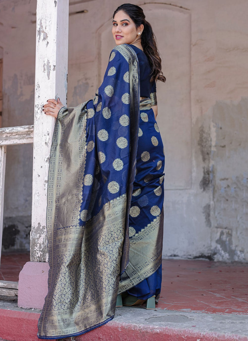 Classic Woven Chanderi Silk Saree - S7288
