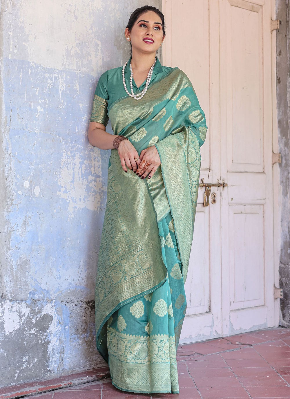 Classic Woven Chanderi Silk Saree - S7288