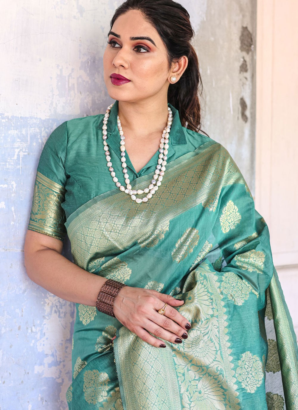 Classic Woven Chanderi Silk Saree - S7288