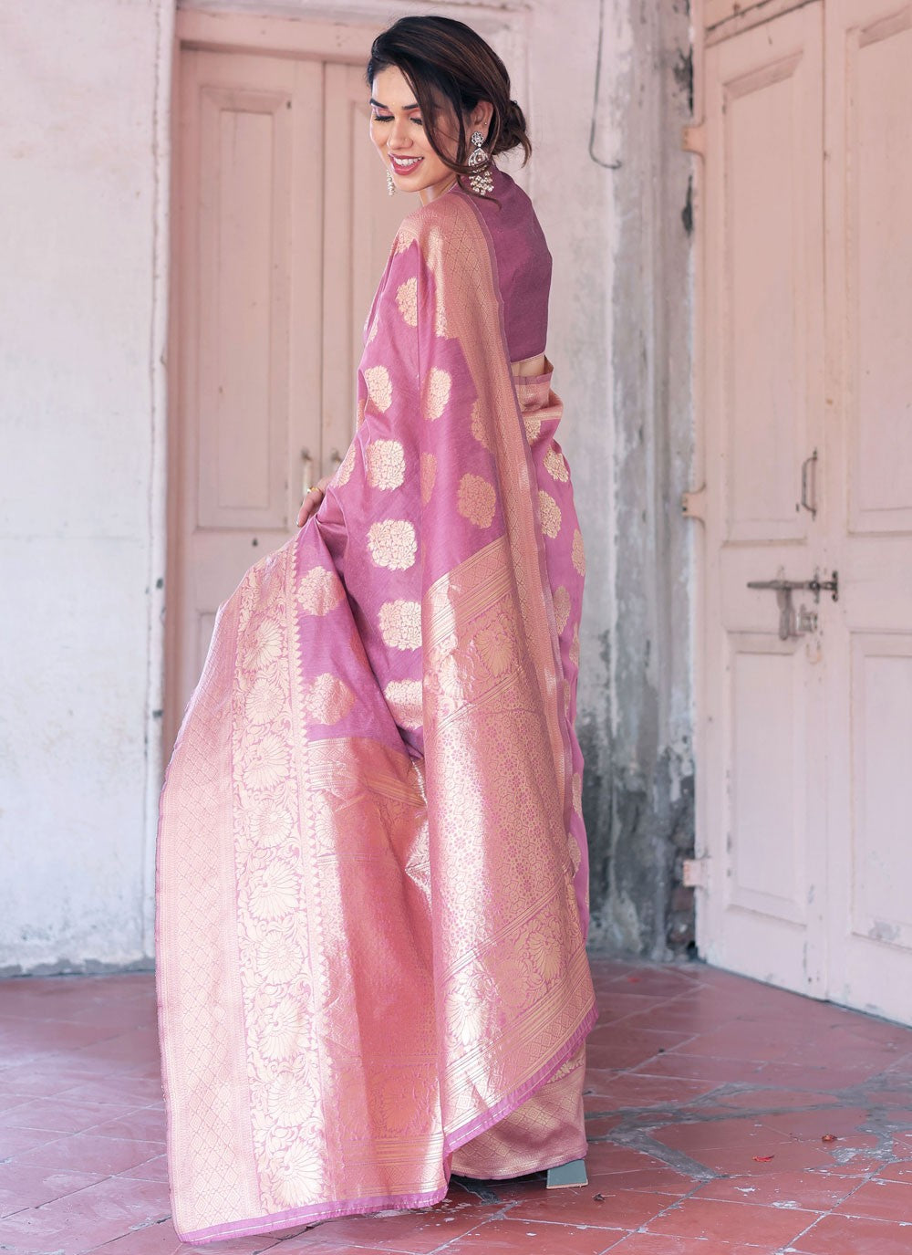 Classic Woven Chanderi Silk Saree - S7288