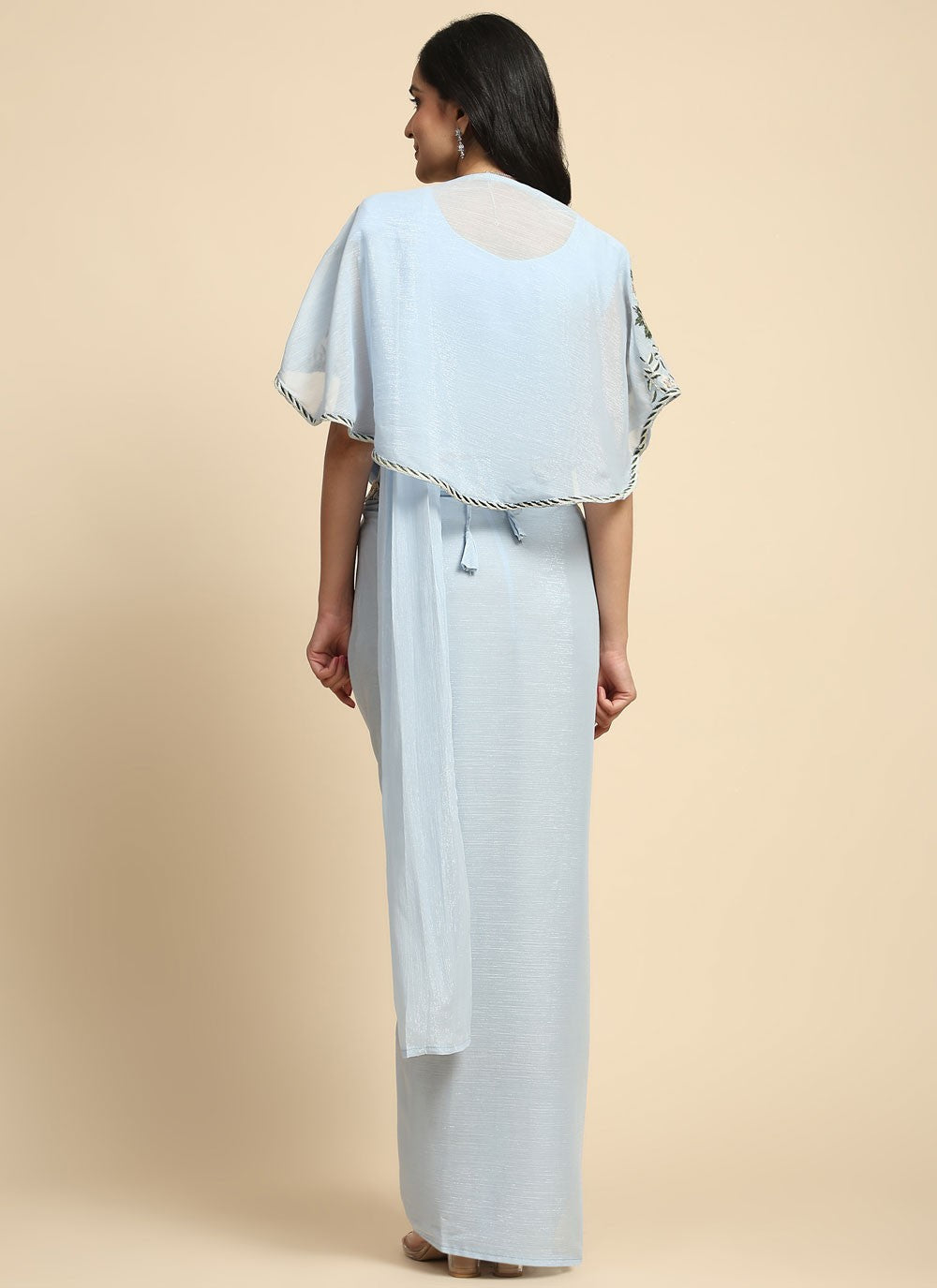 Classic Plain Chiffon Saree - S6491