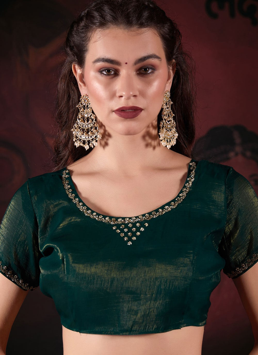 Trendy Zircon Chiffon Saree - S5644