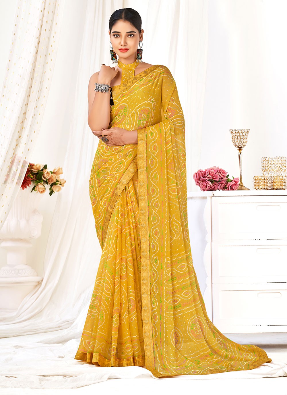 Classic Woven Chiffon Saree - S4525