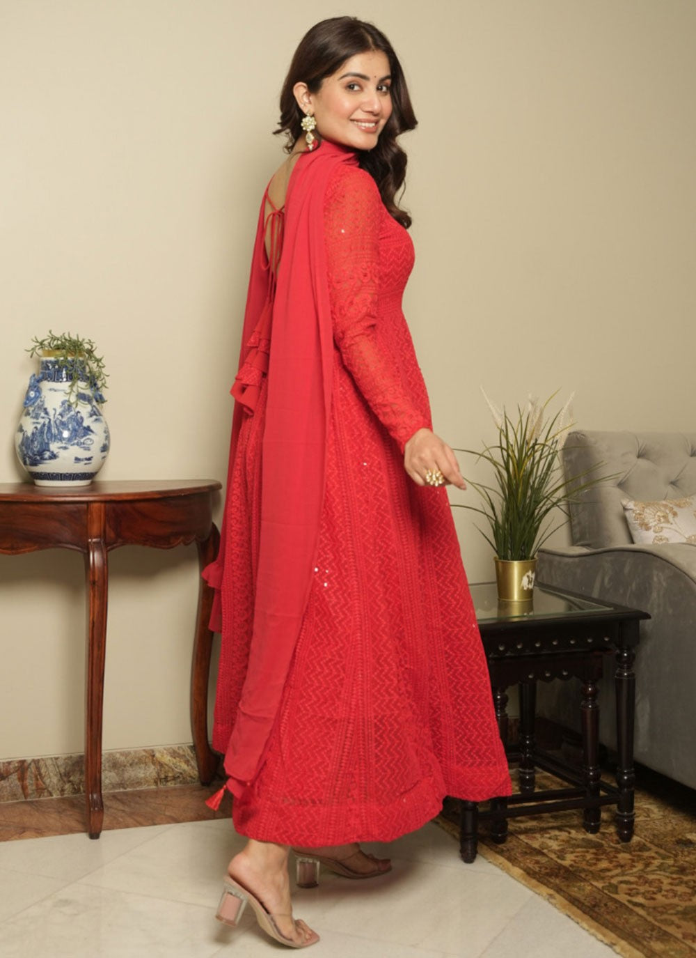 Archive Chikankari Work 316704 Hot Pink T6794