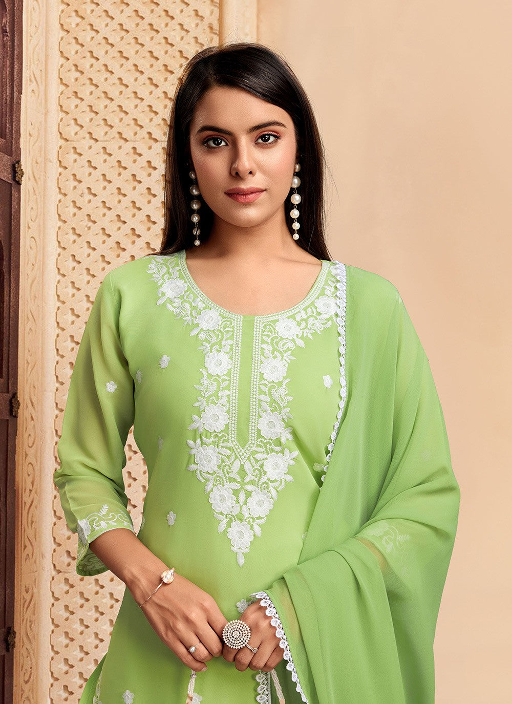 Georgette Palazzo Suit - T3195