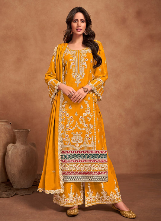 Salwar Suit Embroidered Chinon - S5123