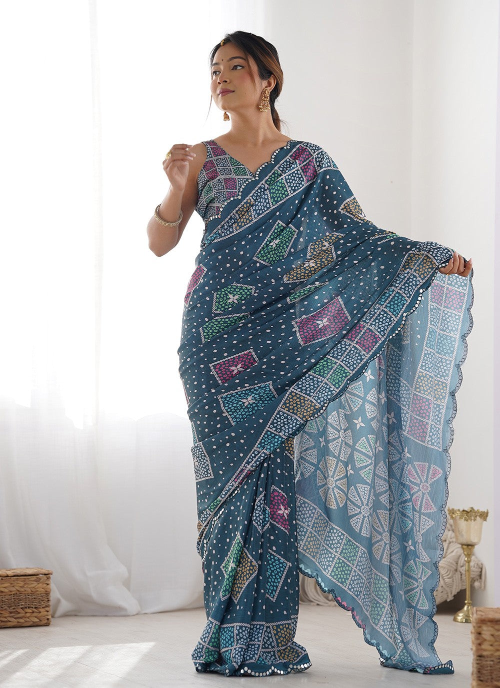 Contemporary Digital Print Multi Colour Chinon S12393