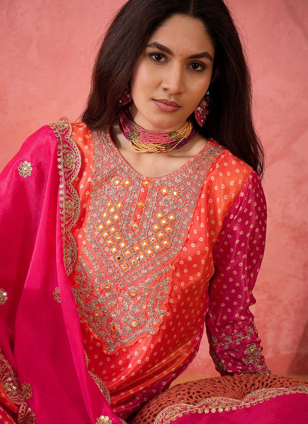 Archive Embroidered, Sequins, Zari 316810 Magenta T6837