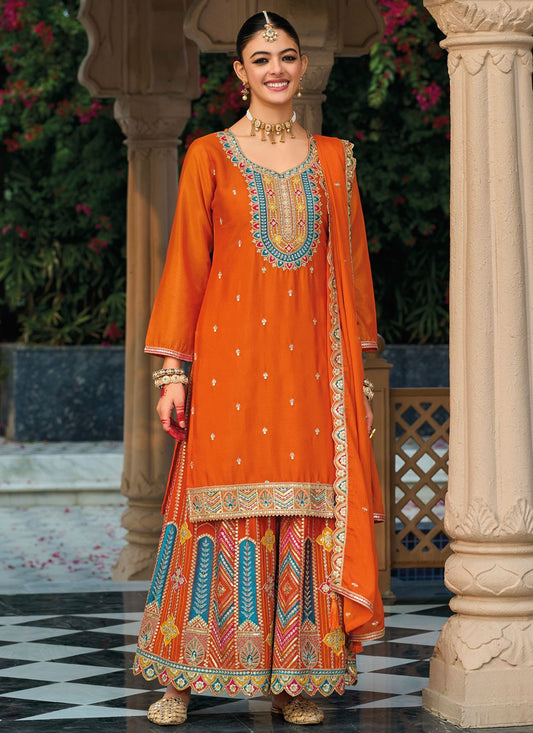Archive Embroidered, Sequins, Zari 316481 Orange T6739