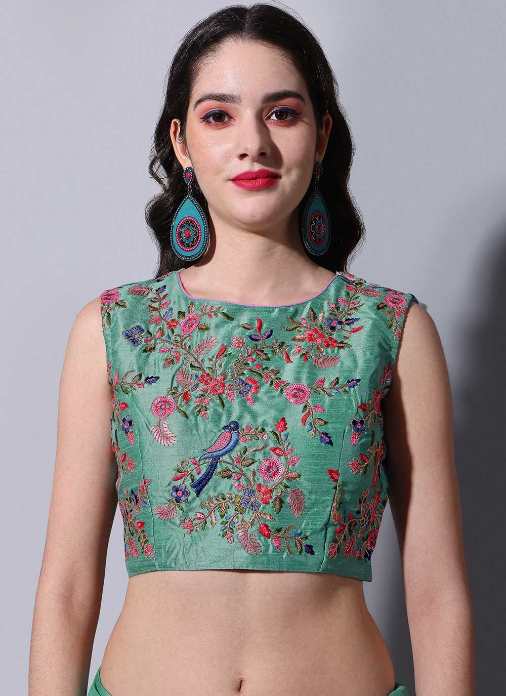 Trendy Fancy Work Chinon Saree - S2445