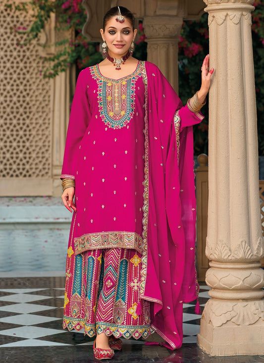Archive Embroidered, Sequins, Zari 316478 Hot Pink T6736