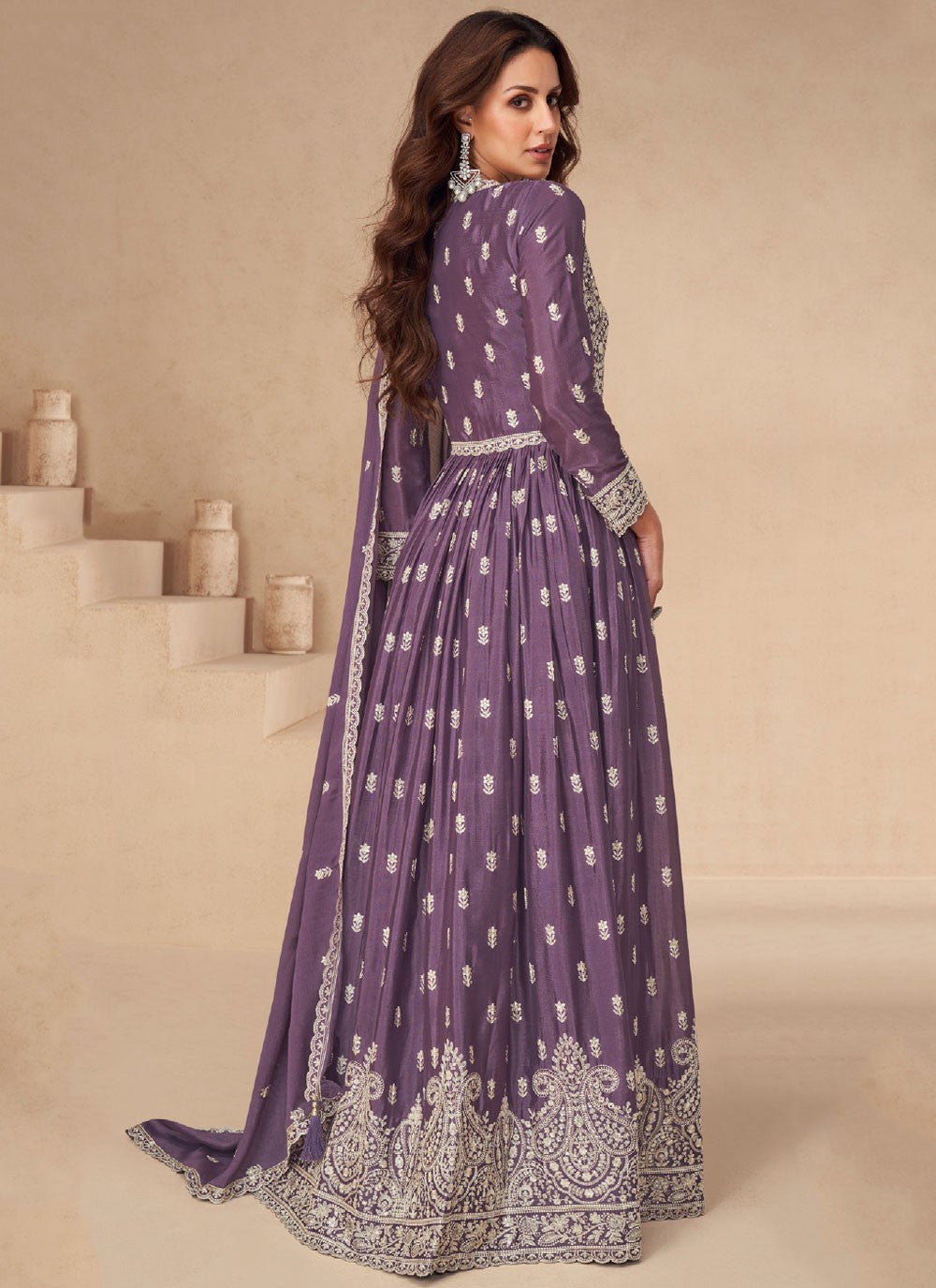 Embroidered Chinon, Silk Readymade Lehenga Choli - L2880