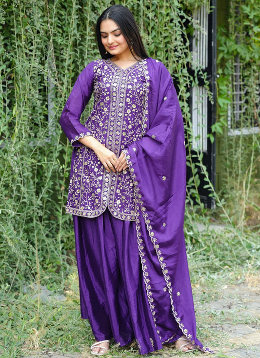 Archive Embroidered, Sequins, Zari 316464 Violet T6728