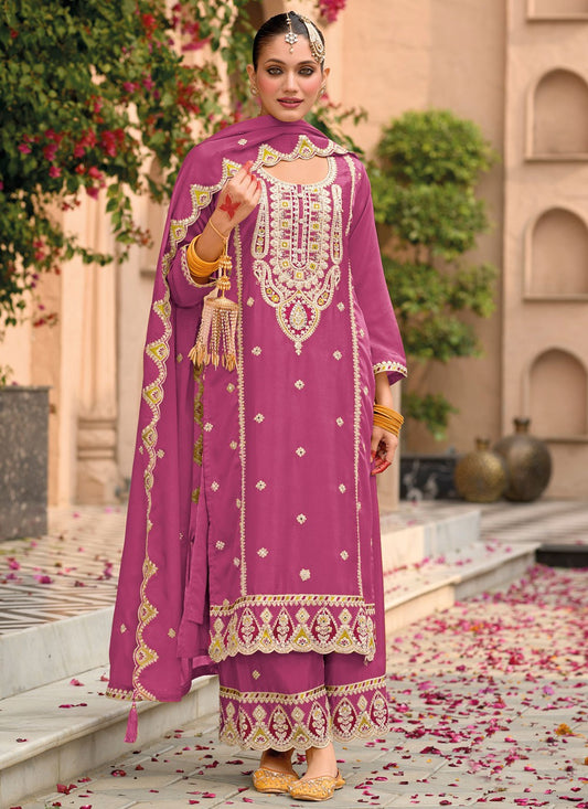 Archive Embroidered, Mirror, Zari 316669 Magenta T6781