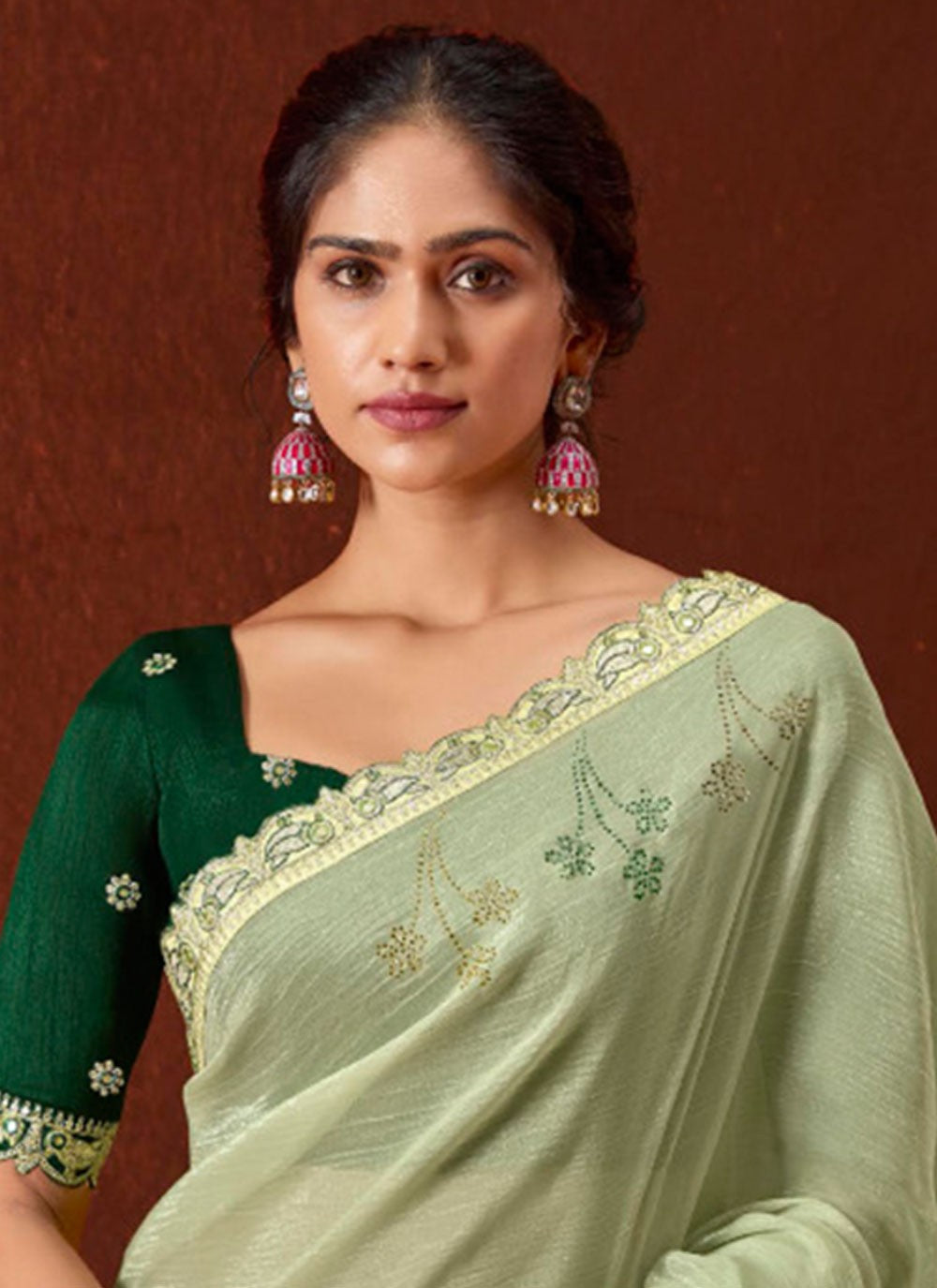 Classic Stones Chinon Saree - S7057