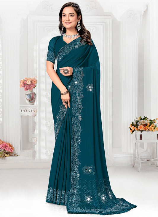 Bollywood Style Mirror Teal Chinon S13032