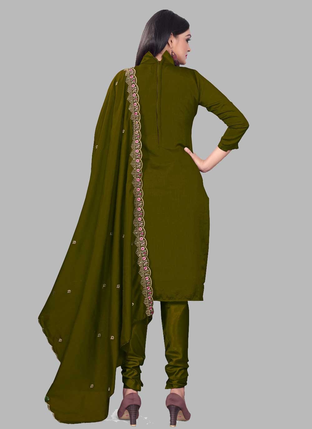 Silk Churidar Suit - T1285