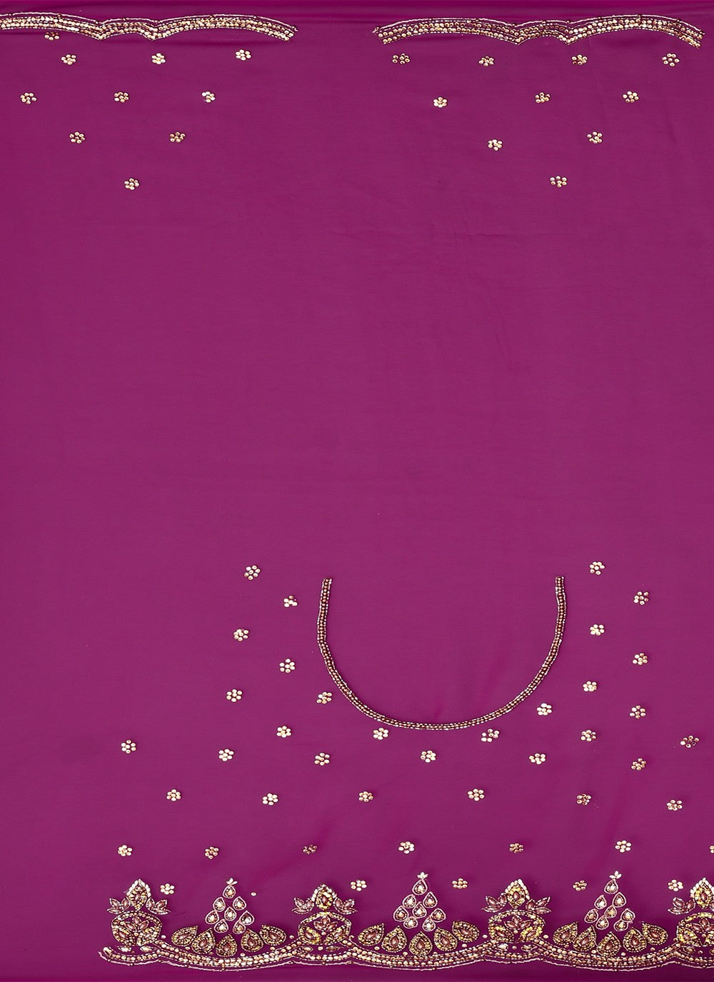 Classic Hand Embroidery Georgette Saree - S9372
