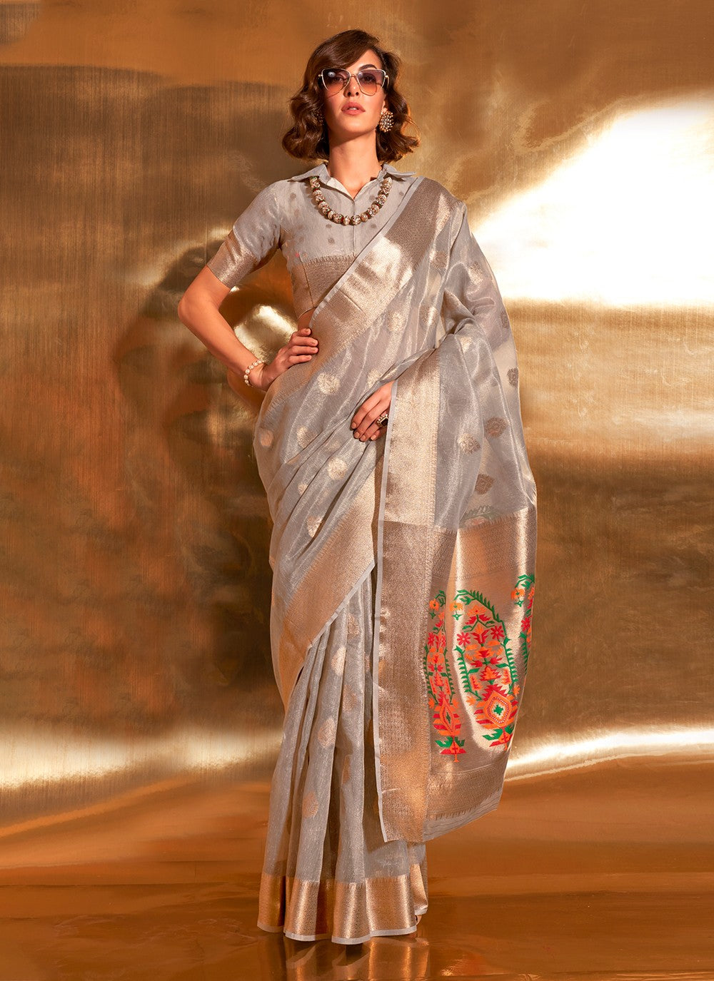 Saree Woven Tissue Saree - S5056