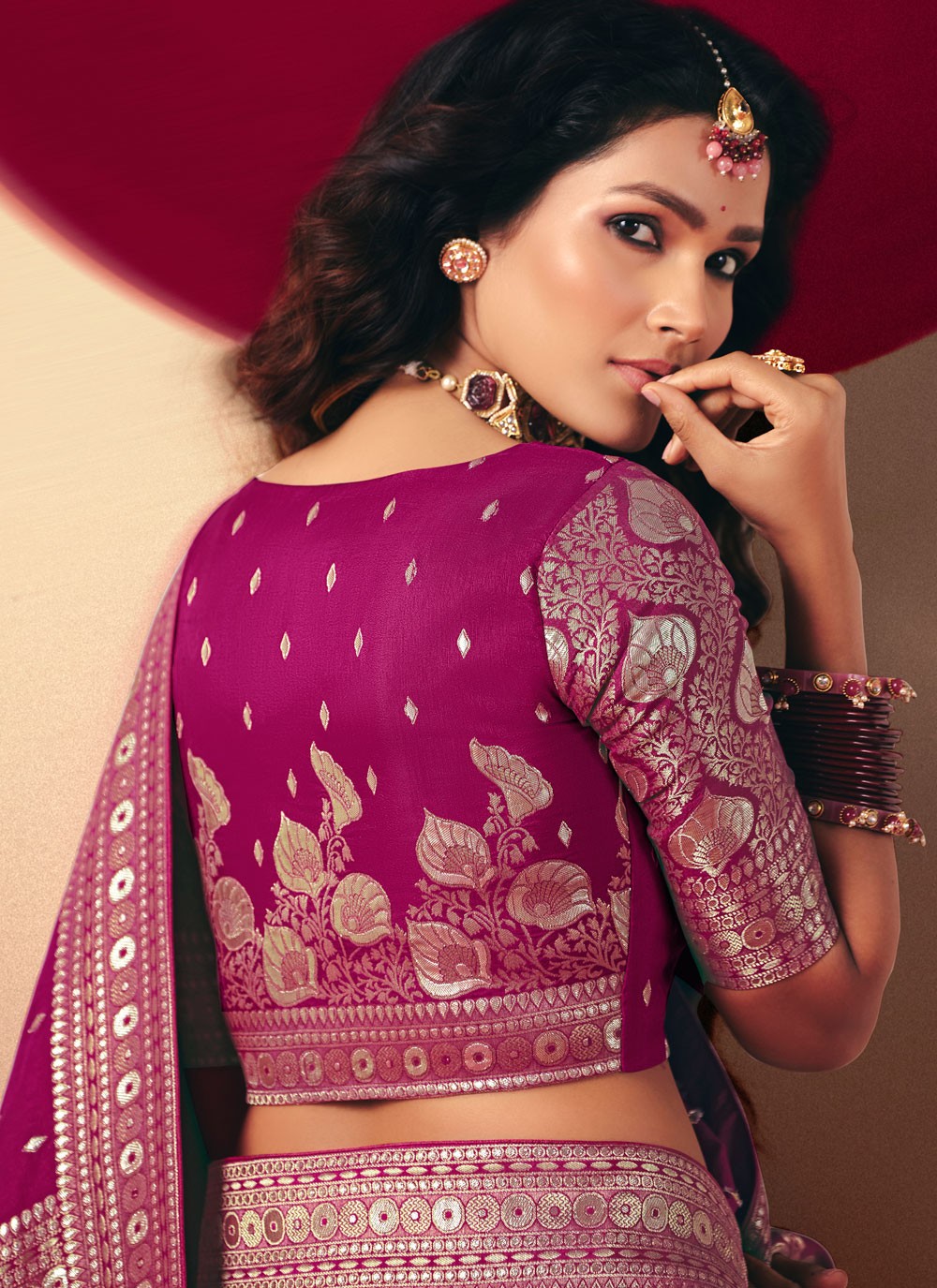 Purple Viscose Classic Saree Weaving Zari S19423