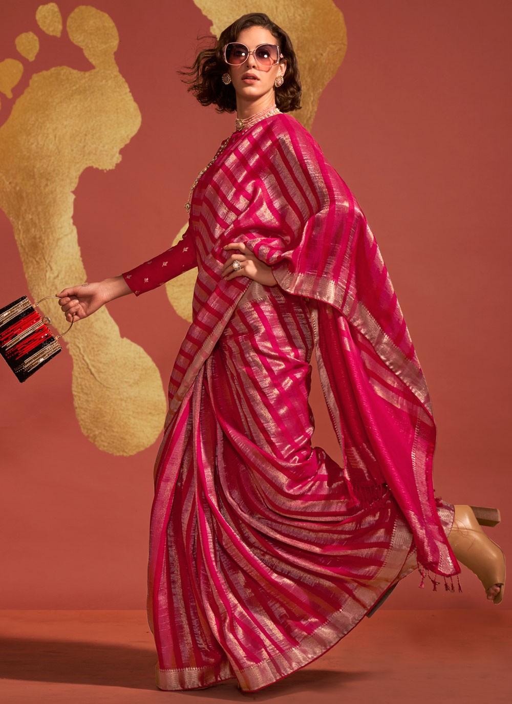Trendy Weaving Zari Viscose Saree - S5856