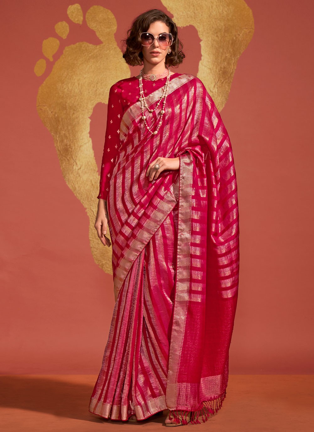 Trendy Weaving Zari Viscose Saree - S5856