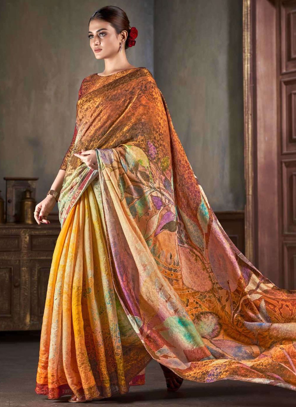 Classic Jacquard Work Silk Saree - S7402