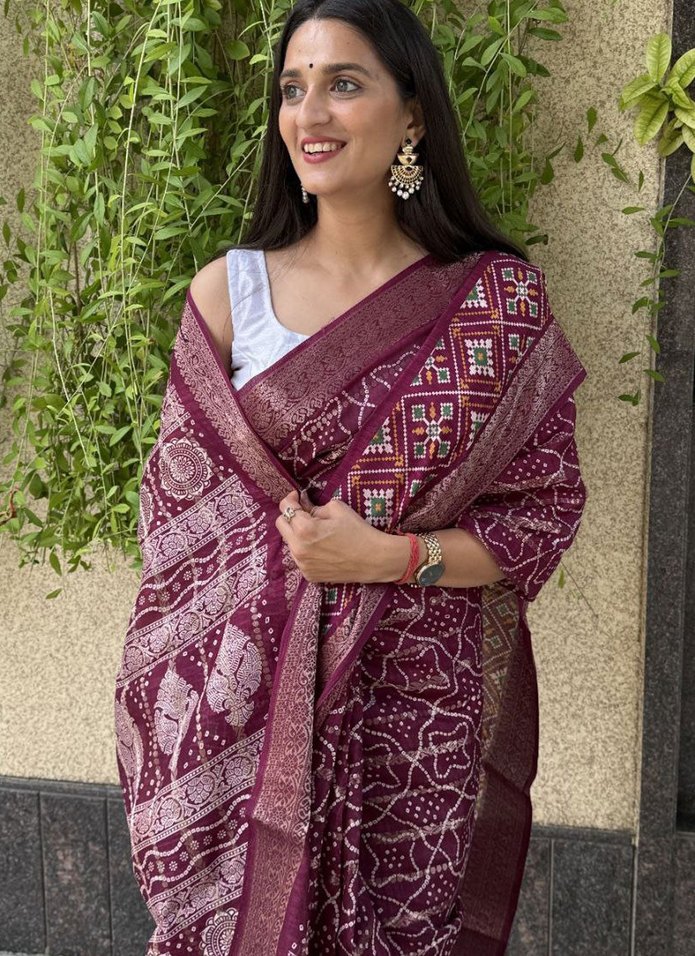 Printed, Weaving Zari Cotton Silk Saree - S11784
