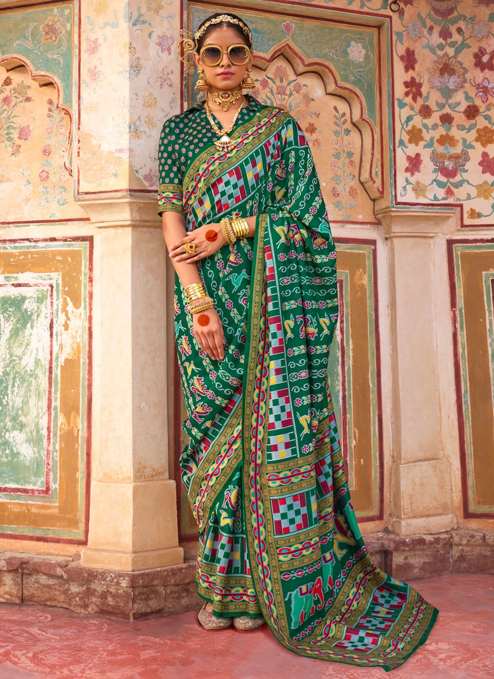 Printed Silk Saree - S11716