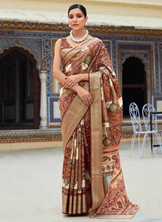 Classic Printed Viscose Saree - S5167