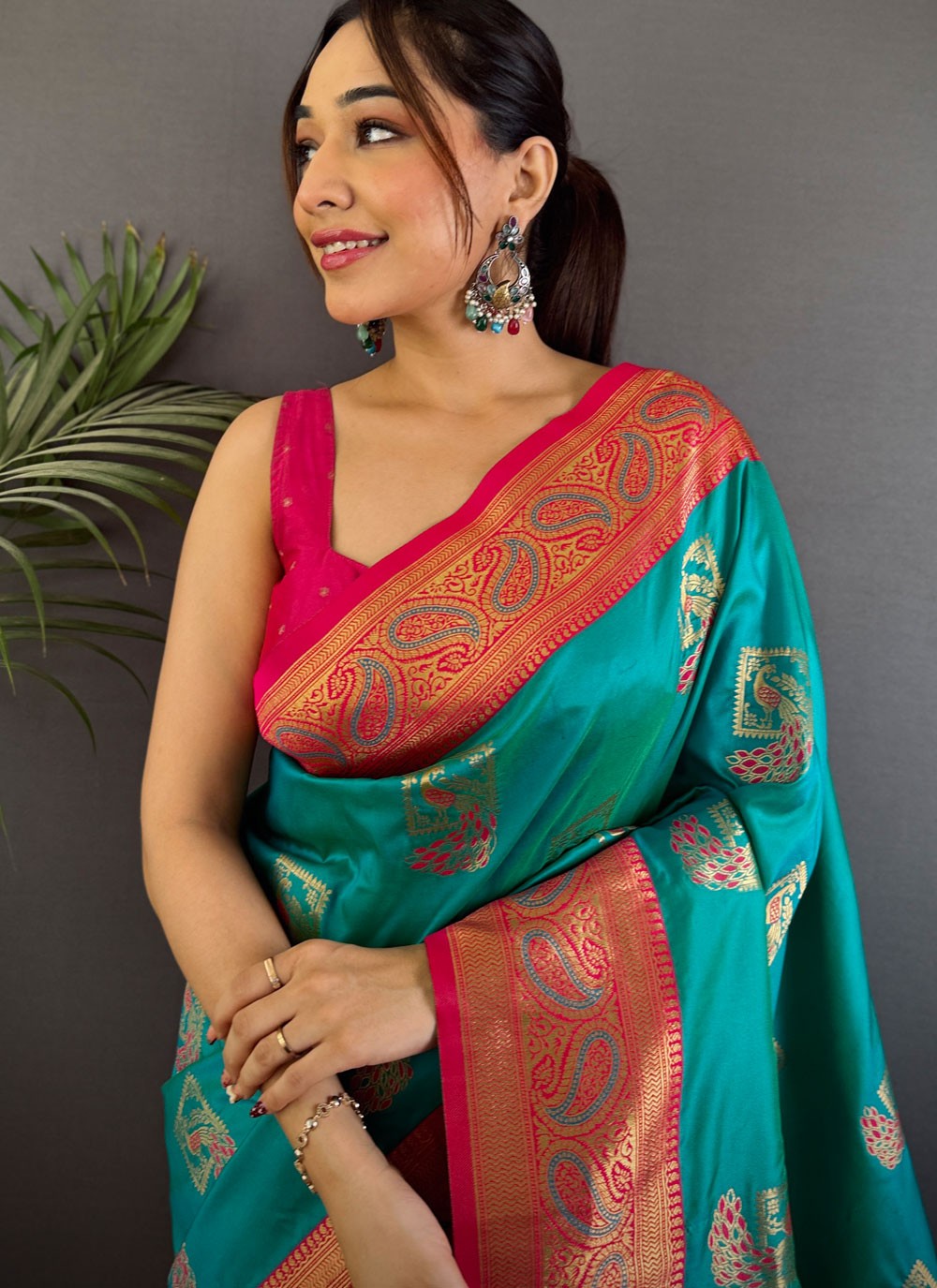 Rama Banarasi Silk Classic Saree Weaving Zari S17680