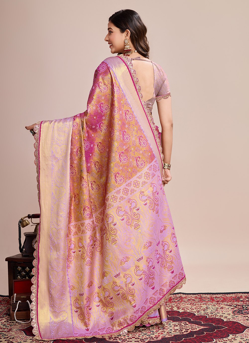 Classic Saree Woven Purple Silk Saree S13636