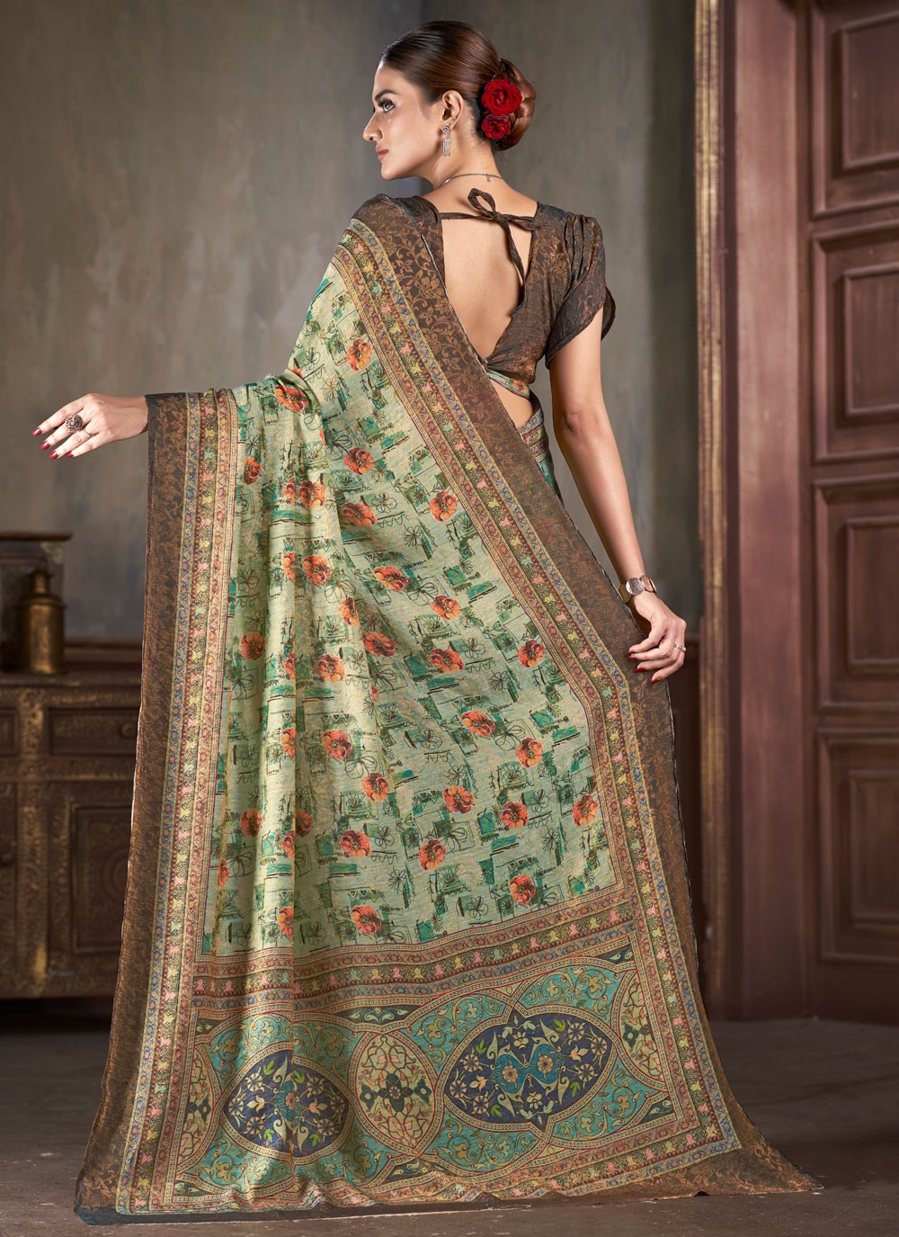 Classic Jacquard Work Silk Saree - S7402